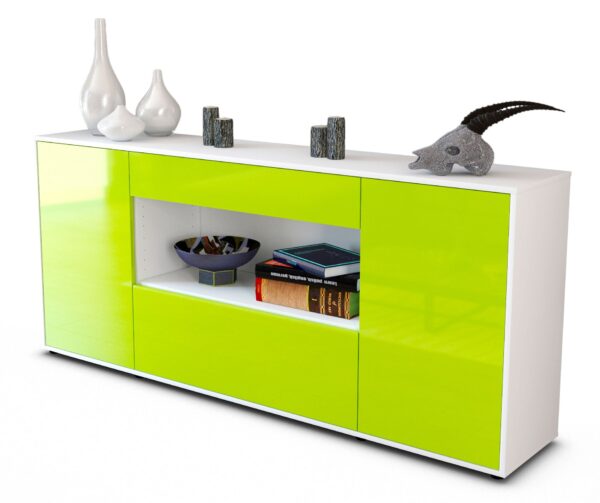 Sideboard Fiora, Grün (180x79x35cm)