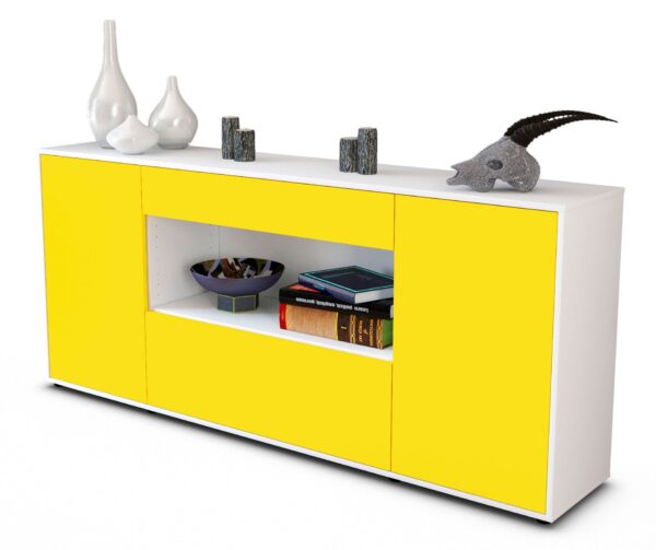 Sideboard Fiora, Gelb (180x79x35cm)