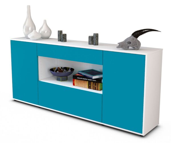 Sideboard Fiora, Türkis (180x79x35cm)