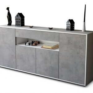Sideboard Fiorella, Beton (180x79x35cm)