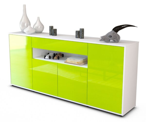 Sideboard Fiorella, Grün (180x79x35cm)