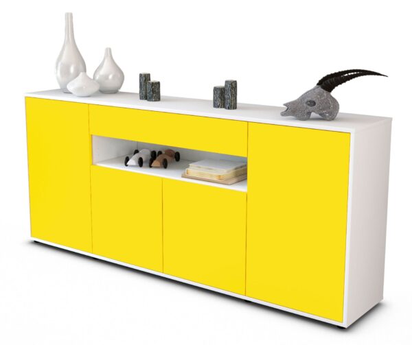 Sideboard Fiorella, Gelb (180x79x35cm)