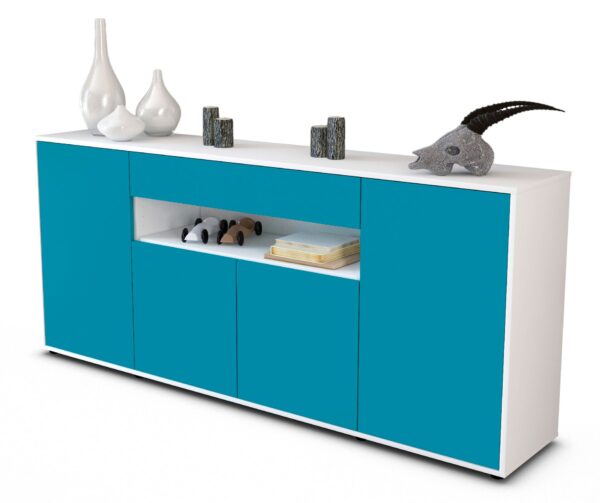 Sideboard Fiorella, Türkis (180x79x35cm)