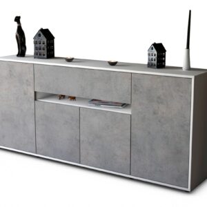 Sideboard Flavia, Beton (180x79x35cm)