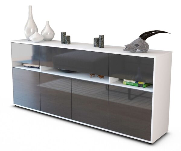 Sideboard Flora, Grau (180x79x35cm)