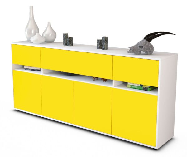 Sideboard Flora, Gelb (180x79x35cm)