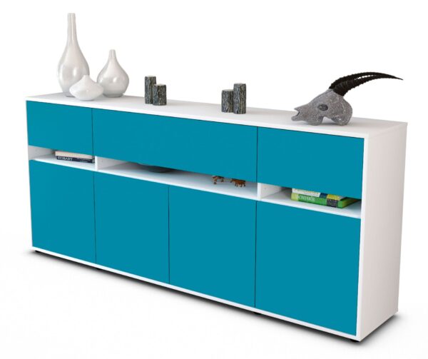 Sideboard Flora, Türkis (180x79x35cm)