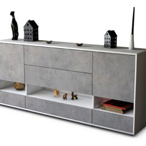Sideboard Florentina, Beton (180x79x35cm)