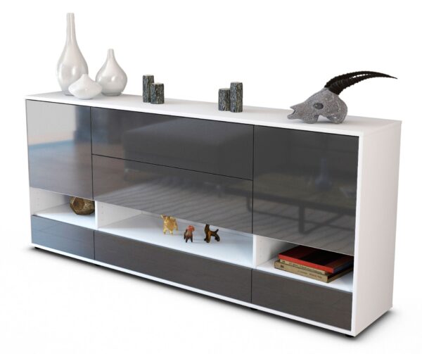 Sideboard Florentina, Grau (180x79x35cm)