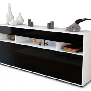 Sideboard Floria, Schwarz (180x79x35cm)