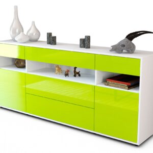 Sideboard Floria, Grün (180x79x35cm)