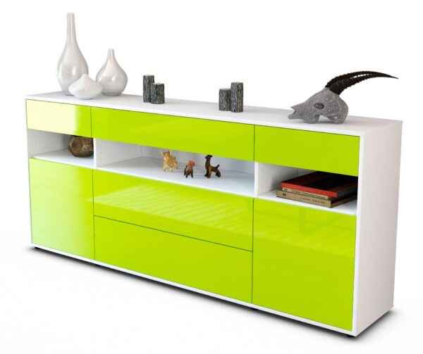 Sideboard Floria, Grün (180x79x35cm)