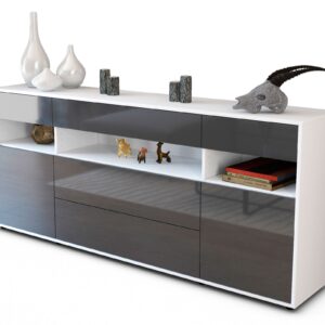 Sideboard Floria, Grau (180x79x35cm)