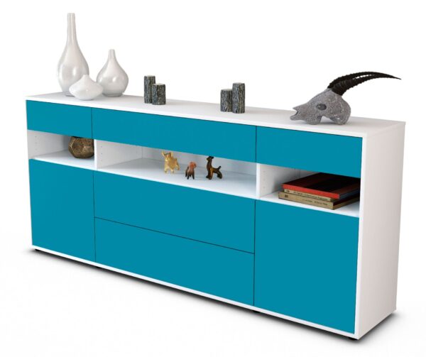 Sideboard Floria, Türkis (180x79x35cm)