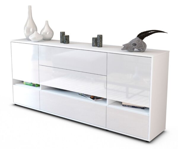 Sideboard Floriana, Weiß (180x79x35cm)