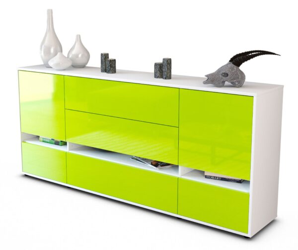 Sideboard Floriana, Grün (180x79x35cm)