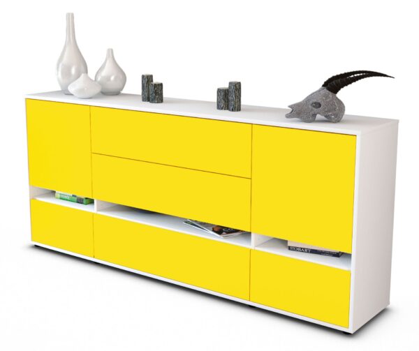 Sideboard Floriana, Gelb (180x79x35cm)