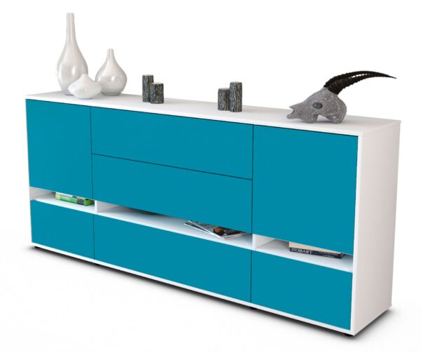 Sideboard Floriana, Türkis (180x79x35cm)