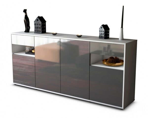 Sideboard Franca, Grau (180x79x35cm)