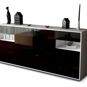Sideboard Francesca, Schwarz (180x79x35cm)
