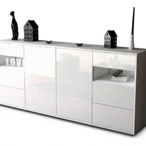 Sideboard Francesca, Weiß (180x79x35cm)
