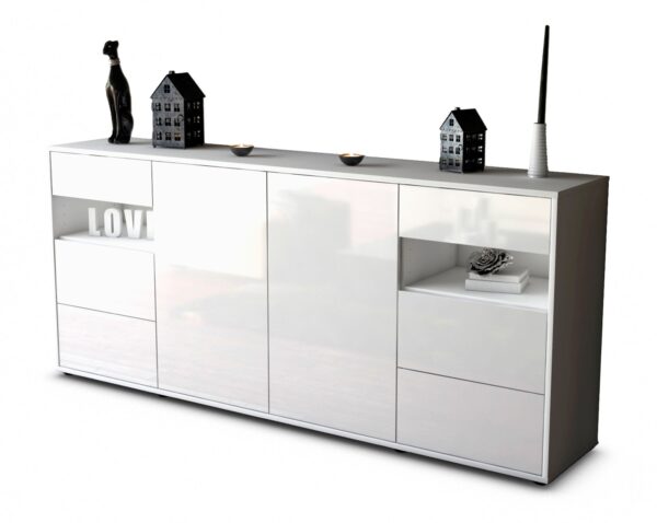 Sideboard Francesca, Weiß (180x79x35cm)