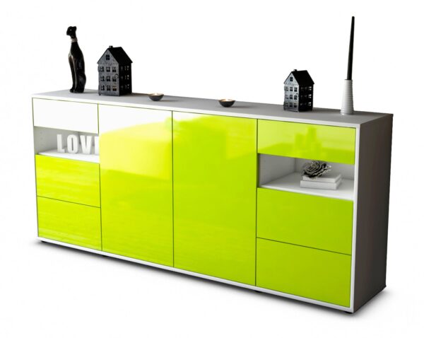 Sideboard Francesca, Grün (180x79x35cm)