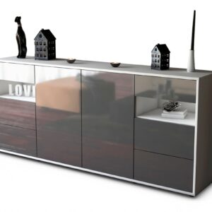 Sideboard Francesca, Grau (180x79x35cm)