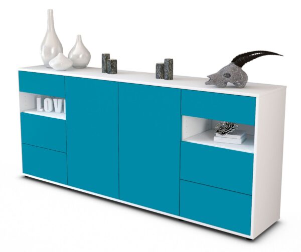 Sideboard Francesca, Türkis (180x79x35cm)