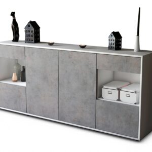 Sideboard Gabriella, Beton (180x79x35cm)