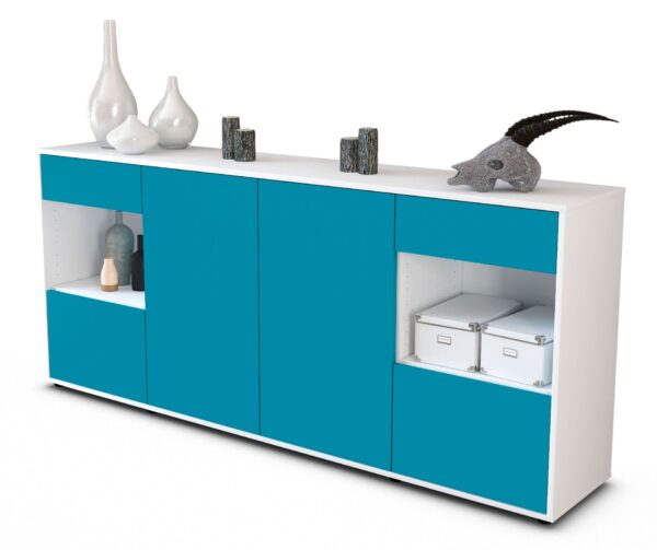 Sideboard Gabriella, Türkis (180x79x35cm)