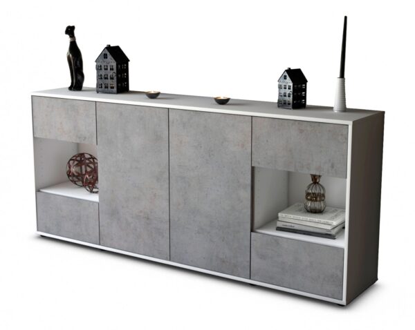 Sideboard Gaia, Beton (180x79x35cm)