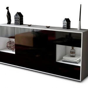 Sideboard Gaia, Schwarz (180x79x35cm)