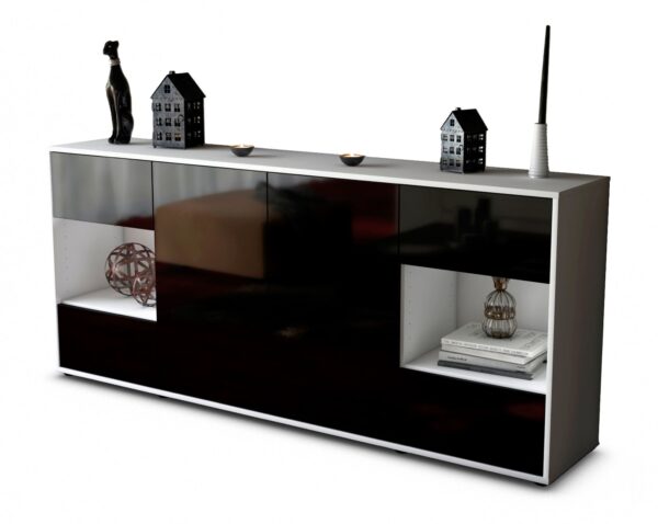 Sideboard Gaia, Schwarz (180x79x35cm)