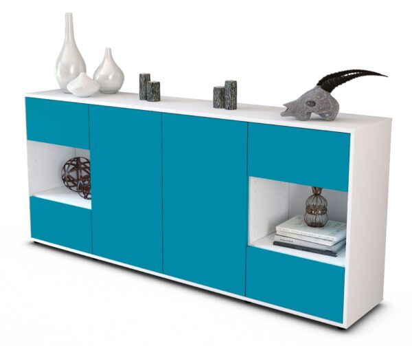 Sideboard Gaia, Türkis (180x79x35cm)