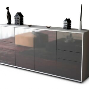 Sideboard Gemma, Grau (180x79x35cm)