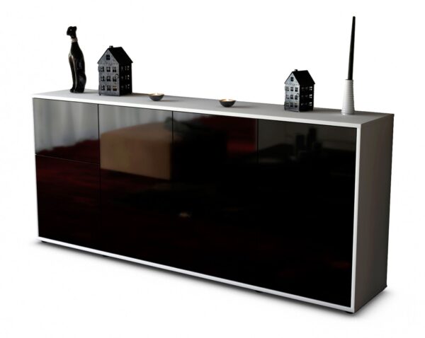 Sideboard Georgina, Schwarz (180x79x35cm)
