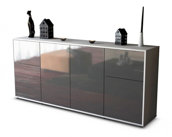 Sideboard Georgina, Grau (180x79x35cm)