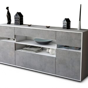 Sideboard Gina, Beton (180x79x35cm)
