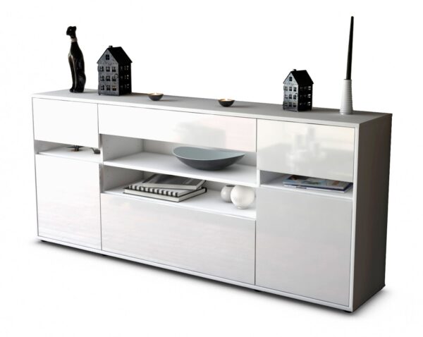 Sideboard Gina, Weiß (180x79x35cm)