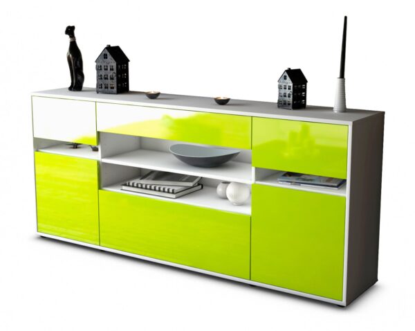 Sideboard Gina, Grün (180x79x35cm)