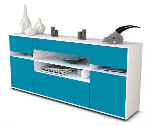 Sideboard Gina, Türkis (180x79x35cm)