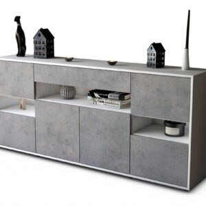 Sideboard Ginevra, Beton (180x79x35cm)