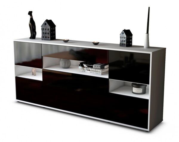 Sideboard Ginevra, Schwarz (180x79x35cm)