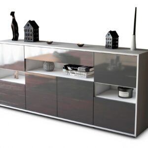 Sideboard Ginevra, Grau (180x79x35cm)