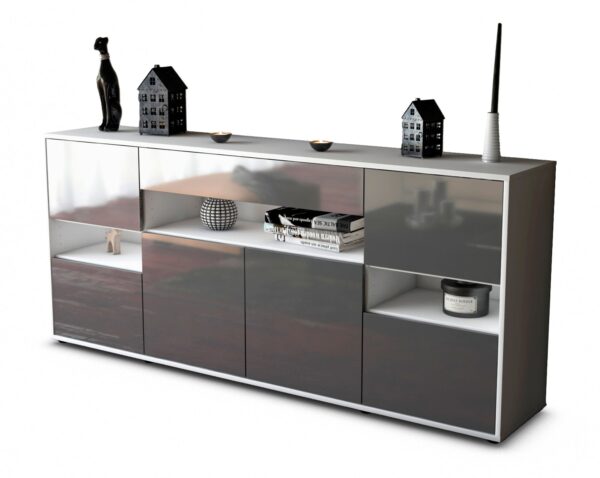 Sideboard Ginevra, Grau (180x79x35cm)