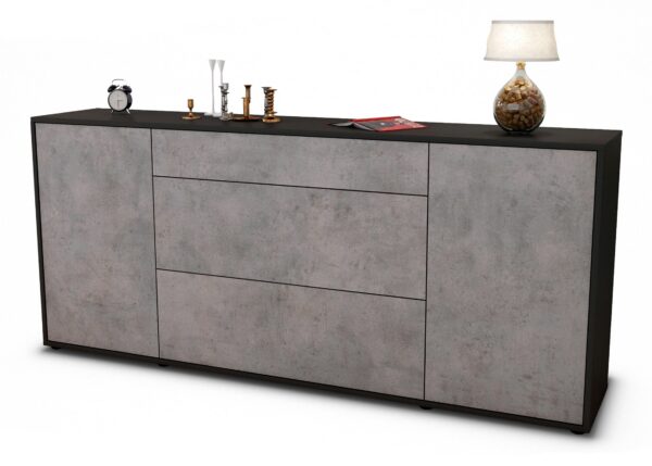 Sideboard Eleonora, Beton (180x79x35cm)