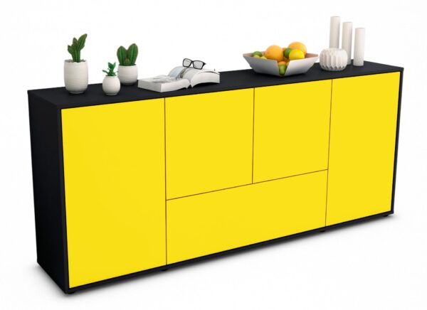 Sideboard Eli, Gelb (180x79x35cm)