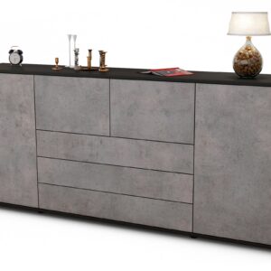 Sideboard Eliana, Beton (180x79x35cm)