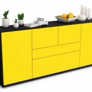 Sideboard Elisa, Gelb (180x79x35cm)